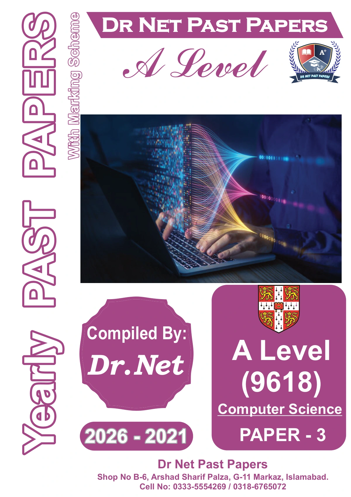 DR Net A Level Computer Science 9618 Paper 3 Yearly Past Papers 2021–2026 book cover