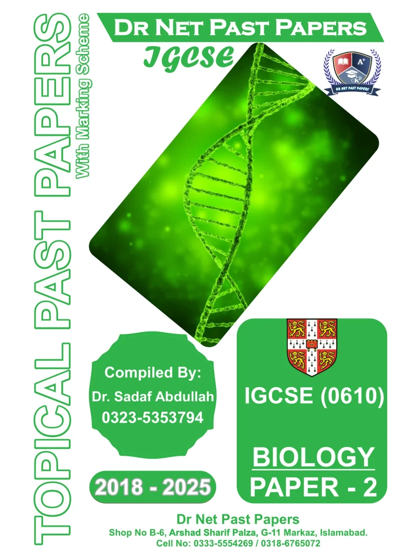 IGCSE Biology 0610 Topical Past Papers Paper 2 cover