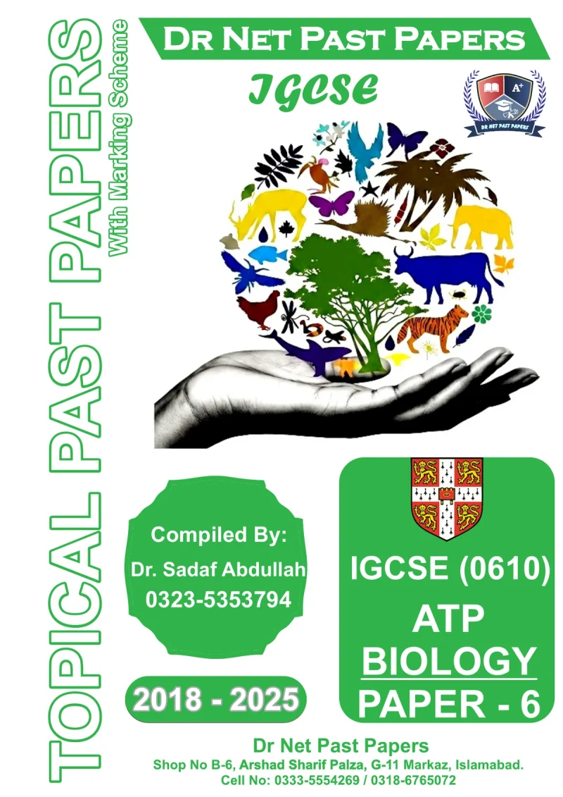 IGCSE Biology 0610 ATP Topical Past Papers Paper 6 cover