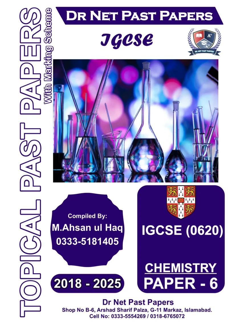 IGCSE Chemistry 0620 Paper 6 Cover IGCSE Chemistry 0620 Topical Past Papers Paper 6 cover