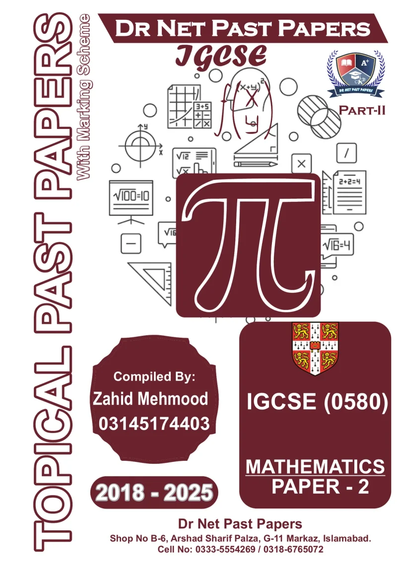 IGCSE Mathematics 0580 Topical Past Papers Paper 2 Part II cover