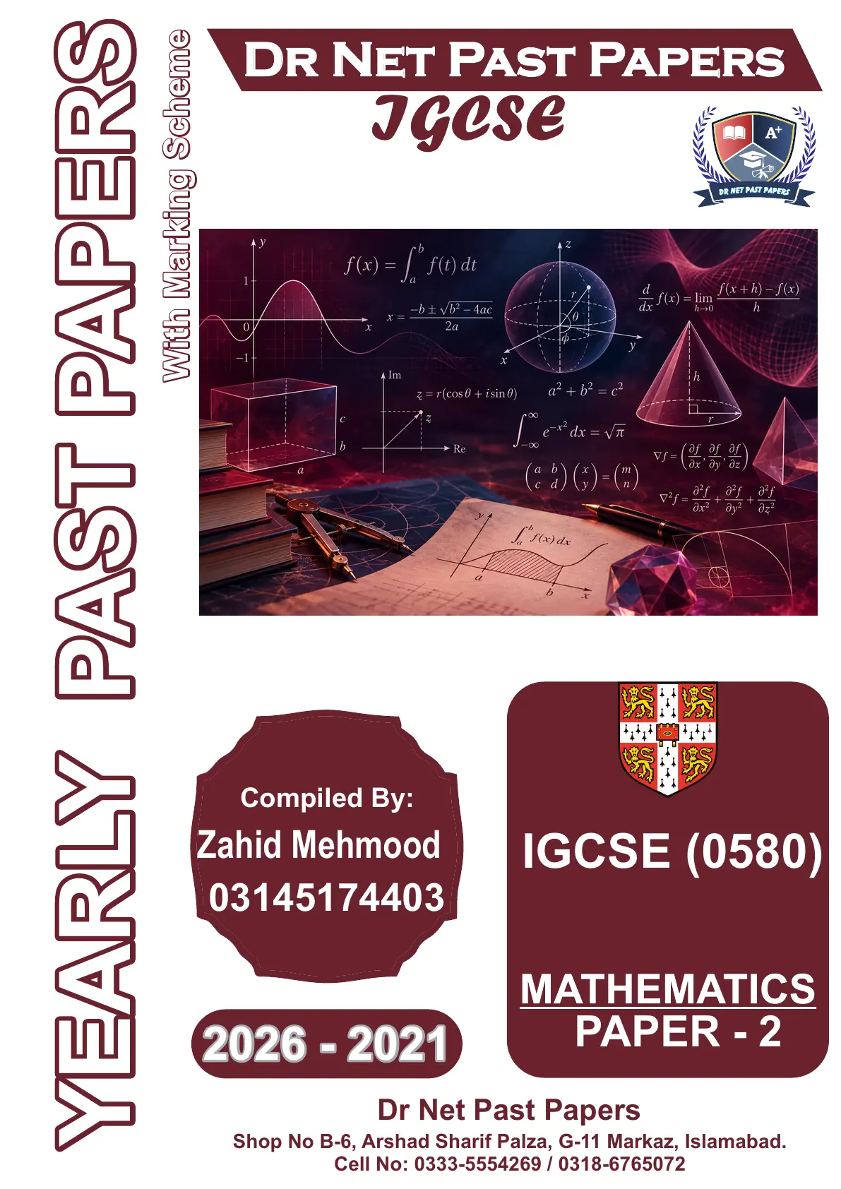 IGCSE Mathematics 0580 Paper 2 Yearly Past Papers (2021-2026)